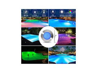 Прожектор  встраиваемый из нерж. стали (12Вт/12В) LED RGB с пультом Tadpole JKD-UT160-2SP
