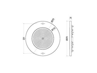 Прожектор из нерж.стали (35Вт/12В) (универсал.) LED RGB WAKING HJ-RC-SS270-ABSV