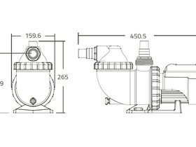 Насос AQUA-MINI 8м3/ч AMU020TP фильтровальной установки FSU-8TP Emaux (88028401)