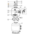 Крышка фланца бочки фильтра S450 - S650 Emaux 01201022