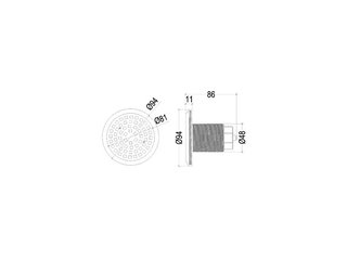 Прожектор встр. рамка белая 1 1/2 (9Вт/12В) LED RGB WAKING HJ-FG-PC94-1,5