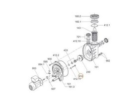 Винт крепления эл.двигателя к фланцу насоса Filterpump Badu MAGIC 8 Speck (2921.691.000)