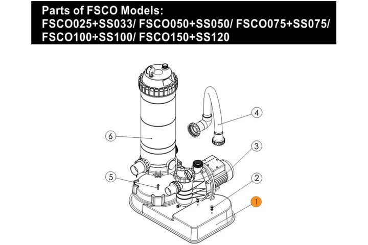 Платформа общая для фильтра картриджного се и насоса SS Emaux FSCO 470033902