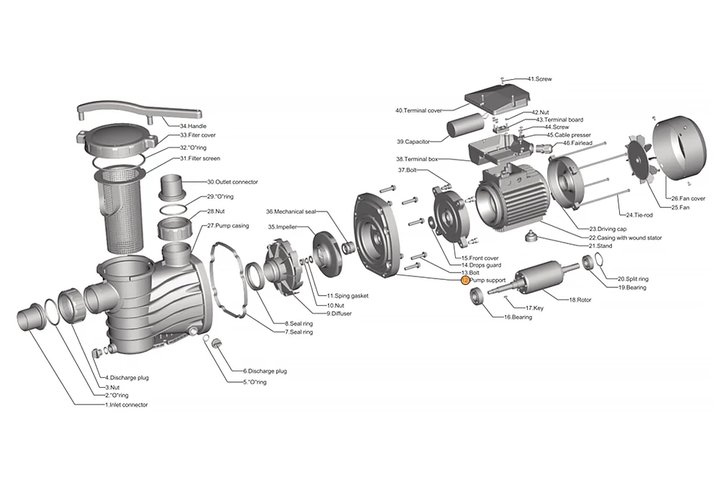 Крышка задняя насоса HFC 03 Happy Pump