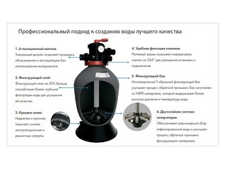 Фильтр д. 450мм (верх. подсоед.) (с 6-ти поз. вентилем 1 1/2") 4 бар Emaux T450 (88016003)