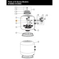 Комплект системы распределения воды внутри фильтра Emaux S1200 (89011304)