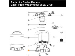 Платформа круглая для бочки фильтра V350 Emaux (01111052)
