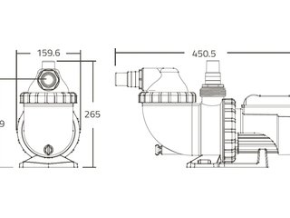 Насос AQUA-MINI 6м3/ч AMU016TP фильтровальной установки FSU-6TP Emaux (88028320)