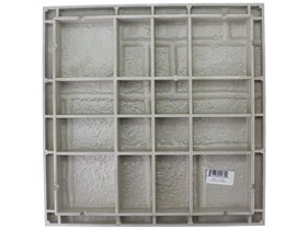 Плитка тротуарная пластиковая 40х40см серая (брусчатка) Vinyl Works