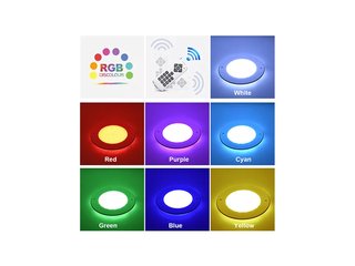Прожектор  встраиваемый из нерж. стали (25Вт/12В) LED RGB с пультом Tadpole JKD-YC260-SP