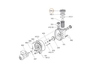 Прижимная гайка крышки префильтра насоса фильтра Cristall D500 Behncke (2921.616.020)