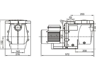 Насос (0,75кВт 220B 13,6 м3/ч h 8м в.ст.) Mayer Schwimmbad SGB100