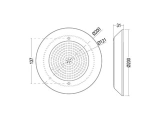 Прожектор накл.(с адаптером) из нерж.стали (18Вт/12В) LED RGB WAKING HJ-WM-SS200-FGV
