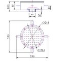 Плато аэромассажное из нерж. стали (универ.круг) M.G 240-2"н KR