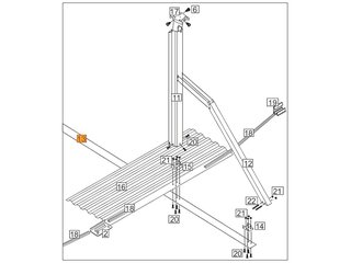 Пластина металлическая опоры стойки силовой (Azuro 407 9,1х4,6х1,25) 1510133