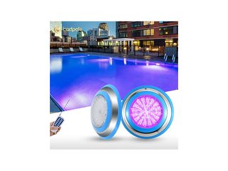 Прожектор накладной из нерж. стали рамка синяя (18Вт/12В) LED RGB с пультом Tadpole JKD-YC230-SP