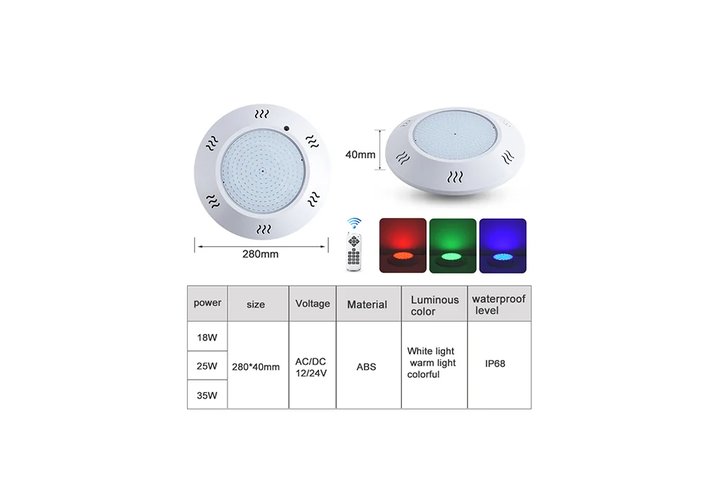 Прожектор накладной (25Вт/12В) LED RGB Tadpole JKD-YC280-AP