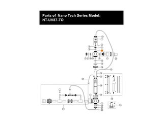 Чехол кварцевый установки ультрафиолетовой Emaux Nano Tech NT-UV87-TO Ozone 87W E130431