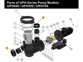 Гайка муфты d90 насоса UPH Emaux 420228563