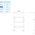 Лестница  без поручней 4 ступени Flexinox ESC PT AISI-316 (87174348)