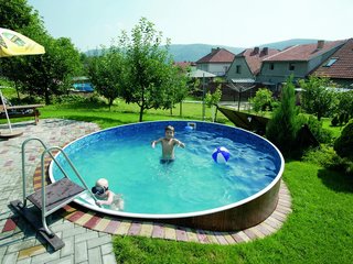 Каркас бассейна Azuro Deluxe 400DL круг 3,6х1,2 м, Стенка под дерево