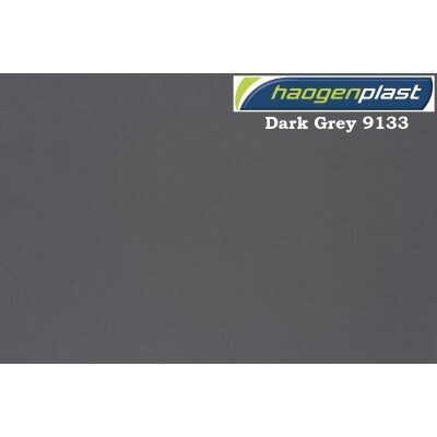 Пленка ПВХ (лайнер) (темно-серая) Uni color Dark Grey 9133 Haogenplast ш.1,65 м