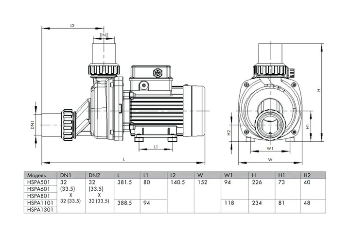 Насос (0,6 кВт 220В 8,46 м3/ч h 8м в.ст.) Happy Pump HSPA-601