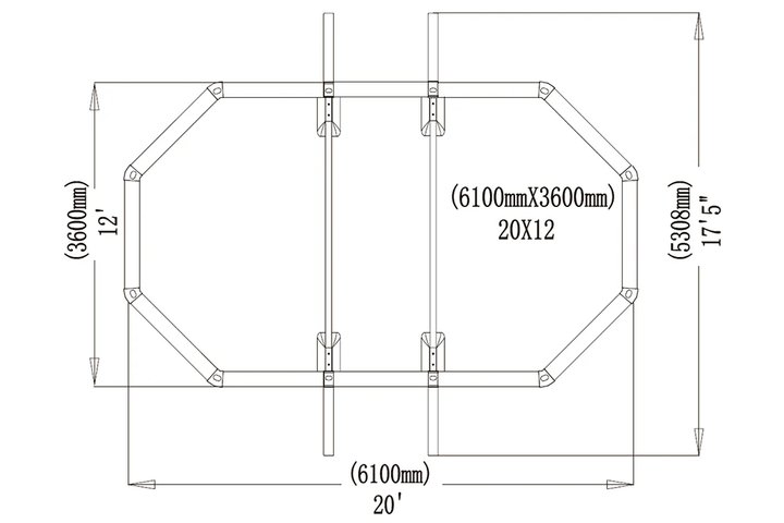 Бассейн Premium Starmatrix овал (6.1x3.6x1.3) SP613613BW Galaxy wood