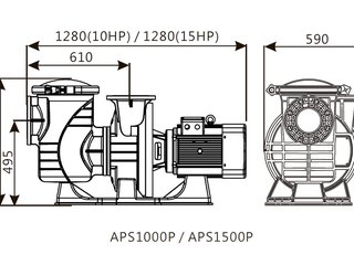 Насос (11 кВт 380В) Emaux APS1500P 9023904