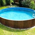 Бассейн Azuro Deluxe 400DL круг 3,6х1,2 м, Каркас, стенка под дерево, пленка