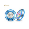 Прожектор накладной из нерж. стали рамка синяя (18Вт/12В) LED RGB с пультом Tadpole JKD-YC230-SP