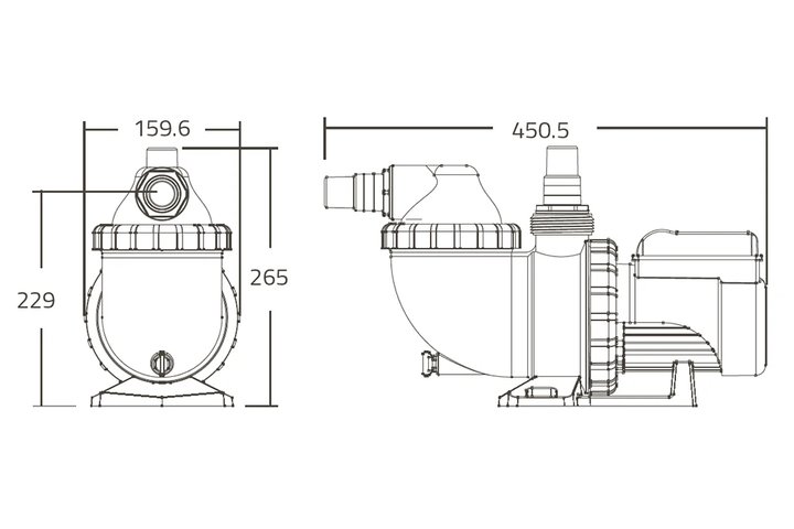 Насос AQUA-MINI 6м3/ч AMU016TP фильтровальной установки FSU-6TP Emaux (88028320)