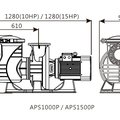 Насос (7,5 кВт 380В) Emaux APS1000P 9023903