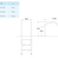 Лестница  3 ступени  (ш.б.) Flexinox SPECIAL OVERFLOW AISI-316 (87111763)
