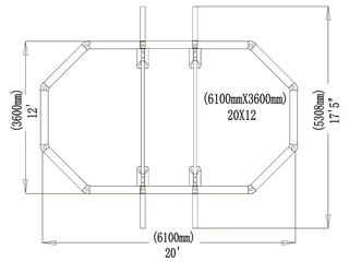 Бассейн Premium Starmatrix овал (6.1x3.6x1.3) SP613613B (7038) Grey