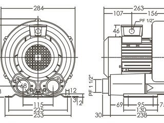 Компрессор низкого давления (1,5 кВт, 220В) Emaux HB20 88080306