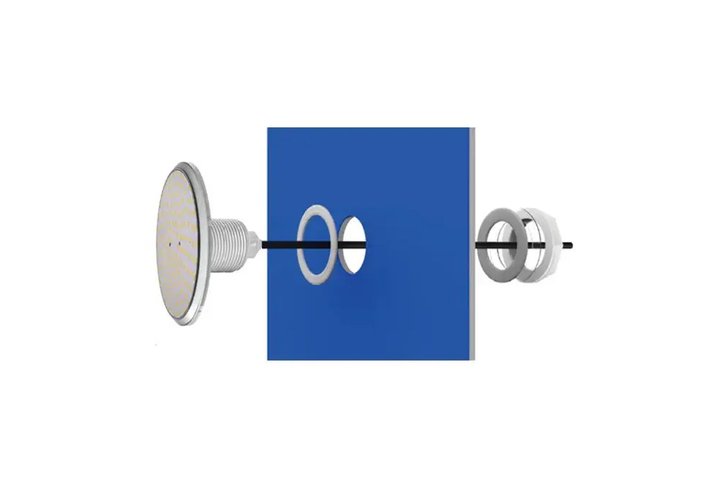Прожектор встраиваемый 1 1/2 (18Вт/12В) LED RGB WAKING HJ-FG-PC168-1,5