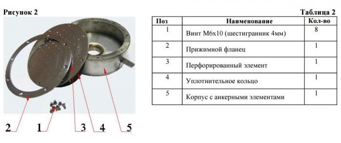Плато аэромассажное из нерж. стали (универ.круг) M.G 240-2"н KR