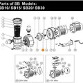 Крыльчатка насоса SB20 Emaux 01311003