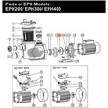 Рабочее колесо насоса SPH100/EPV200/E-Turbo ET100  Emaux  01311047/420360822