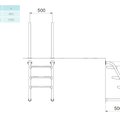Лестница  без поручней 3 ступени  Flexinox  EASY  ACCESS  AISI-316 (87161021)