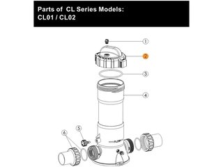 Крышка с муфтой автохлоратора Emaux CL-01 (89440204/E130204)