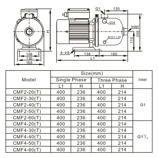 Станция насосная (1кВт 220B 5 м3/ч h 32м в.ст. 24л) Mayer Schwimmbad LX ACMF4-50-H24