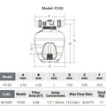 Фильтр д.330мм (верх.подсоед.50мм) Emaux P330 9010009
