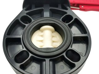 Дисковый поворотный затвор d 63 с ручкой, уплотнение EPDM AQUAVIVA
