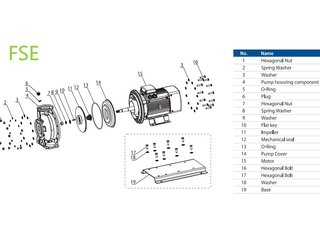Насос (15кВт 380B  240 м3/ч h 10м в.ст.) Mayer Schwimmbad FSE100-80-160/15T