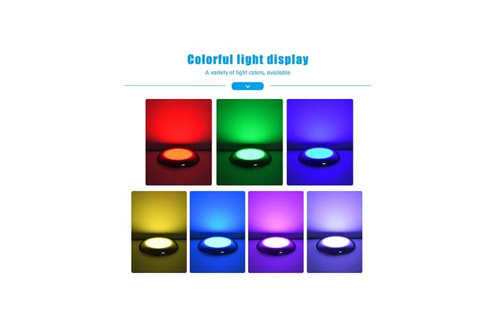 Прожектор накладной из нерж. стали (35Вт/12В) LED RGB с пультом Tadpole JKD-YC260-2SP
