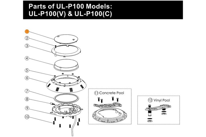 Светофильтр к прожектору Emaux ULTP-100 (синий) Emaux ULTP-100CL (Opus)