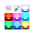 Прожектор накладной из нерж. стали рамка синяя (18Вт/12В) LED RGB с пультом Tadpole JKD-YC230-SP