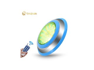 Прожектор накладной из нерж. стали рамка синяя (18Вт/12В) LED RGB с пультом Tadpole JKD-YC230-SP